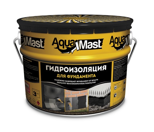 Мастика битумная AquaMast для фундамента готовая
